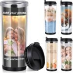 Lallisa 2 Pcs Photo Travel Mug with Picture Customized Tumblers Valentine's Day Personalized Photo Stainless Steel Tumbler Insert Double Wall Mug for Galentines Birthday Gift (classic, 12 oz) - Image 2