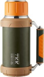 Large Coffee Vacuum for Hot Drinks Stainless Steel 2QT 64oz Insulated Bottle With Cup Handle Keeps Liquids Hot And Cold For Up To 24 For Outdoor Gathering Camping - Image 2