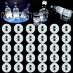 Led Coaster, 30 Pack Led Coaster Lights for Bottles,Light Up Coasters Led Bottle Lights for Liquor Bottles,Drinks,Club,Party,Wedding,Bar Decor(White) - Image 2