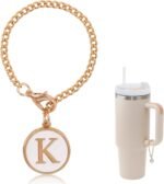 Letter Charm Accessories For Stanley Cup,Gold Initial Chain Water Bottle Name Id Charms for Tumbler,Yeti, Simple Modern Cups Handle - Image 2