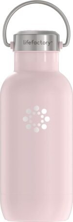 Lifefactory Stainless Steel Vacuum-Insulated Sport Bottle, 16 Ounce, Desert Rose - Image 2