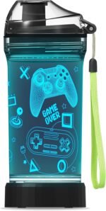 Lightzz Gamer Water Bottle, Fortnite Stuff Toy with 3D Glowing Light, Fortnite Gifts Back to School for Boys Gamers, Minecraft Cup for Holiday Camping Picnic, 14 Oz And Tritan BPA Free - Image 2