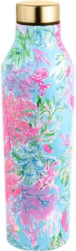 Lilly Pulitzer Stainless Steel Water Bottle, 18 Oz Metal Water Bottle, Double Wall Insulated Tumbler with Lid, Cay to my Heart - Image 2