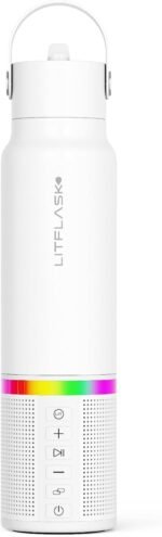 LitFlask Smart Water Bottle, Ultra Premium Bluetooth Speaker, Portable Charging, 20oz Stainless Steel. Oprah’s Favorite Things 2024 - Image 2
