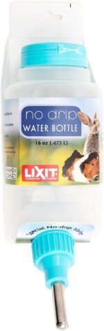 Lixit Top Fill No Drip Water Bottles for Rabbits, Ferrets, Hamsters, Guinea Pigs, Rats, Chinchillas and Other Small Animals (16 Ounce, Aqua) - Image 2