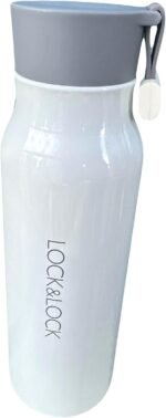 LocknLock Name Tumbler White 12oz, BPA-Free Double Wall Stainless Steel Vacuum Insulated Tumbler with Leak-Proof Lid and Handle, Thermal Travel Water Bottle - Image 2