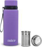 London Sip 25 oz Multi-Purpose Tea Infuser Mug – Fruit Infuser Water Bottle for Hot and Cold – Double Wall Stainless Steel Insulated, Purple - Image 2