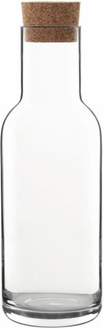 Luigi Bormioli Sublime 34 oz Carafe with Cork Stopper, 1 Piece, Clear - Image 2