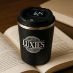 Luxies Smart Lid Coffee Bottle Mugs Flask 380ml (12.8 oz) Digital Temp Display Stainless Steel Spill Proof Lid for Hot & Cold Drinks - Image 2