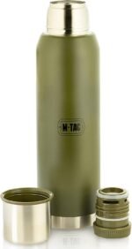 M-Tac Thermo Water Bottle Type 2 for Cold & Hot Beverages - Stainless Steel Thermos Leakproof Vacuum Insulated Flask Travel Coffee Mug (Olive, 44 oz) - Image 2
