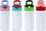 MAIKESUB 4 Pcs Sublimation Blank Stainless Steel water bottle 12 OZ Straight Stainless Steel Insulated Tumblers Different Color Splash-Proof Lid Shatterproof Water Cup - Image 2