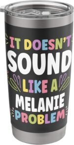 MELANIE Personalized Women's Gift Custom MELANIE Stainless Steel Insulated Tumbler - Image 2