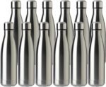 MEWAY 17oz Sport Water Bottle 12 Pack Vacuum Insulated Stainless Steel Leak-Proof Double Wall Cola Shape Water Bottle,Keep Drinks Hot & Cold (Silver,12 Pack) - Image 2