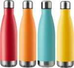 MEWAY 17oz Sport Water Bottle Vacuum Insulated Stainless Steel Leak-Proof Double Wall Cola Shape Water Bottle,Keep Drinks Hot & Cold (4 Pack, MIX) - Image 2
