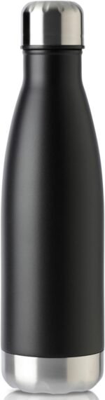 MEWAY 17oz Sport Water Bottle Vacuum Insulated Stainless Steel Leak-Proof Double Wall Cola Shape Water Bottle,Keep Drinks Hot & Cold (Black,1 Pack) - Image 2