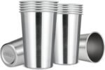 MEWAY Premium Stainless Steel Cups 16 oz Pint Cup Tumbler (12 Pack) - Premium Metal Cups - Stackable Durable Cup，Chilling Beer Glasses, for Travel, Outdoor, Camping, Everyday - Image 2
