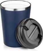 MEZMUT 12 oz Coffee Mug Tumbler Internal ceramic coating Stainless Steel Vacuum Tumbler Travel Mug Spill Proof with Lid Proof Thermos Cups for Hot and Cold Drink(Navy Blue) - Image 2