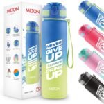 MILTON 32oz Sports Water Bottle with Straw,Leak-Proof Flip Top, Wide Mouth for Easy Cleaning,Reusable Plastic Bottle with Cap for Travel, Running, Gym,Suitable for Boys, Girls & Adults, Blue-Gen'Z - Image 2