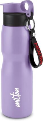 MILTON Grit Stainless Steel Water Bottle, 750 ml Handy Water Bottle for School kids, Adults, Gym Bottle, Water Bottles, Steel Sipper for Kids, Purple - Image 2