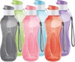 MILTON Water Bottle Kids Reusable Leakproof 12 Oz Plastic Wide Mouth Large Big Drink Bottle BPA & Leak Free with Handle Strap Carrier for Cycling Camping Hiking Gym Yoga - Image 2