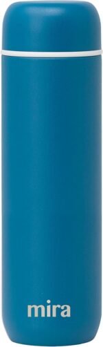 MIRA 10 oz Slim Insulated Flask for Hot and Cold Drinks - Leak-Proof Stainless Steel Water Bottle - Perfect Compact Size - Denim - Image 2