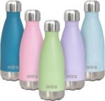 MIRA 12 oz Insulated Water Bottle - Slim Stainless Steel Cola Shape Thermo - Double Wall Hot & Cold Flask (24Hr Cold/12Hr Hot) - Cactus Green - Image 2
