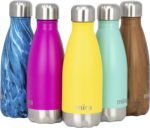 MIRA 12 oz Insulated Water Bottle - Slim Stainless Steel Cola Shape Thermo - Double Wall Hot & Cold Flask (24Hr Cold/12Hr Hot) - Lemon Yellow - Image 2