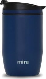 MIRA 12 oz Travel Coffee Mug - Insulated Stainless Steel Tumbler with Screw Lid - Admiral Blue - Image 2