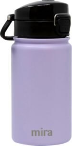 MIRA 12 oz Water Bottle with Spout Lid – Small Portable Vacuum Insulated Stainless Steel Thermo Flask for Travel, Hiking, Gym - Lavender Violet - Image 2