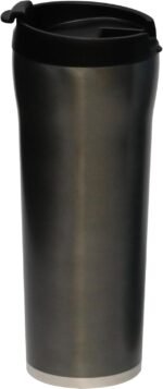 MIRA 16 oz Coffee Travel Mug - Stainless Steel Insulated Tumbler with Leak-Proof Lid - Hot & Cold Cup - Gray Satin - Image 2