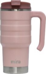 MIRA 20 oz Insulated Travel Mug - Stainless Steel Coffee Cup with Spill-Proof Flip Lid & Handle - Hot/Cold Car Tumbler - Punch - Image 2