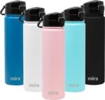 MIRA 24 oz Insulated Water Bottle - Stainless Steel Thermo with One-Touch Quick-Open Spout - Double Wall Hot & Cold (24Hr Cold/12Hr Hot) - Rose Pink - Image 2