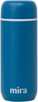 MIRA 7 oz Slim Insulated Flask for Hot and Cold Drinks - Leak-Proof Stainless Steel Water Bottle - Perfect Compact Size - Denim - Image 2