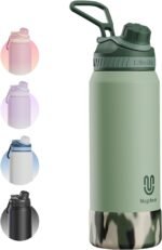 Magcheer 32oz Insulated Water Bottle| Double-Wall Vacuum Stainless Steel, Wide Mouth Design, Leak-Proof Reusable Bottle for Gym, Sports & Daily Hydration - Green - Image 2