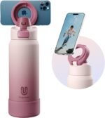 Magcheer Insulated Magnetic Water Bottle - Reusable Stainless Steel Bottle with MagSafe Compatible Phone Holder - Perfect for Gym, Sports, and Travel - Blush Pink 32oz - Image 2