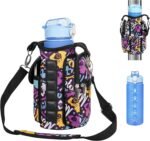 Magnetic Gym Bag with 27 oz Gym Bottle, Water Bottle Holder Pouch Carrier Bag with Adjustable Strap, Side Pockets, for Outdoor Workout - Image 2