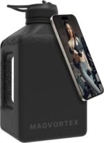 Magvortex Water Bottle 91oz, 2.7 liters, BPA-Free Plastic, Magnetic Phone Holder, Wide Mouth, Leakproof Flip-Top Lid, Large Daily Intake Chug Bottle for Hydration, Gym, Hiking & Daily Use - Image 2
