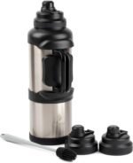Manna Titan Stainless Steel Vacuum Insulated Jug Gift Set with 2 Extra Lids and an Ultimate Bottle Brush - 4L - Stainless Steel - Image 2