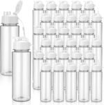 Maxcheck 30 Pieces Water Bottle Bulk 17 oz Plastic Sports Water Bottles Bulk with Handle Strap Lightweight Leakproof Drink Flip Top for Adults Fit Gym(Classic Style,White) - Image 2