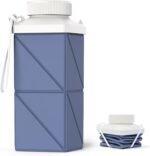 Mefold Collapsible Water Bottles 17.4oz(516ML), 2nd Generation Leakproof BPA-Free Travel Water Bottle,Lightweight Reusable Water bottle, Portable for Travel Cycling Camping Sports, DarkBlue,1 Pack - Image 2