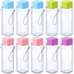 Mifoci 10 Pieces Water Bottle Bulk 17 oz Plastic Sports Water Bottles with Leak Proof Lid for Adults Reusable Outdoor Fitness - Image 2