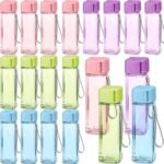 Mifoci 20 Pieces Water Bottle Bulk 17 oz Plastic Water Bottles Bulk Gym Sports Adults Reusable Large Drinking Cups for Outdoor Fitness(Colorful,Rectangle) - Image 2