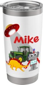 Mike Personalized Custom Name Boys Stainless Steel Insulated Tumbler - Image 2