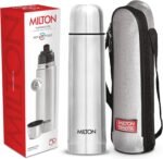 Milton Thermosteel Flip Lid 750, Double Walled Vacuum Insulated Thermos 750 ml | 25 oz | 24 Hours Hot and Cold Water Bottle with Cover, Stainless Steel, BPA Free, Leak Proof | Silver - Image 2