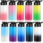 Mimorou 10 Pack Reusable Aluminum Water Bottles Bulk Multicolor Outdoor Sports Water Bottles for Travel Gym Cycling Camping, Snap Lid - Image 2