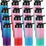 Mimorou 16 Pack Aluminum Water Bottles with Snap Lid Aluminum Reusable Sports Lightweight Leak Proof Water Bottles Bulk for Gym Hiking Cycling Sports Outdoor(20 oz) - Image 2