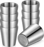 Mimorou 8 Pack Stainless Steel Insulated Cup 10 oz Metal Tumbler Double Wall Vacuum Water Glasses Camping Reusable Mugs Bbq Home Office Party Coffee - Image 2