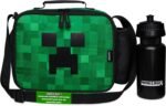 Minecraft Insulated Lunch Bag for Kids Creeper Lunchbox for Boys School Supplies Food Carrier Snacks Picnic Beach Days Travel Gamer Gifts for Kids (Green) - Image 2