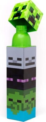Minecraft Water Bottle GREEN OR RED Kids Mobs Torch Sports Travel Mug Flask 650ML - Image 2