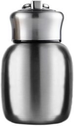 Mini 7 oz Stainless Steel Water Bottle, Small Vacuum Insulated Leak Proof Sport Tumbler Cup Hot and Cold Water Bottle for Women Girls Kids Gift Milk Tea Lunch (Silver) - Image 2